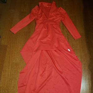 Stunning high low red dress